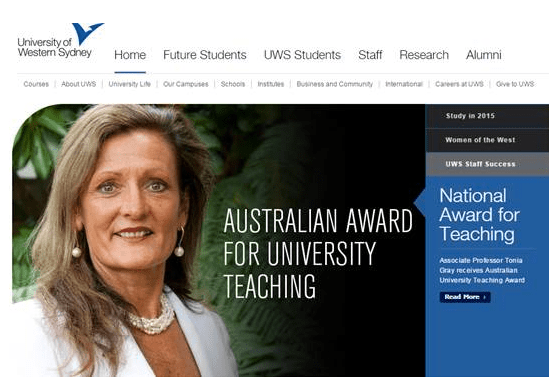 Tonia Gray OLT award UWS web